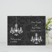Een Damask Victoriaans Wedding Program (Staand voorkant)