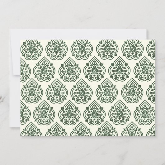 Een Damasrepetitie Inbeluitnodiging Kaart (Achterkant)