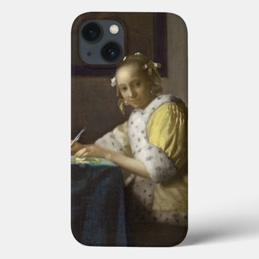 Een dame die schrijft, c. 1665 (olie op doek) Case-Mate iPhone case (Achterkant)