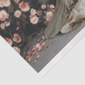 Een dame & een Pommerse portret & Floral Art Tissuepapier (Detail)