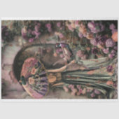 Een dame en een fazant, Chinoiserie, portretkunst Tissuepapier (Voorkant)