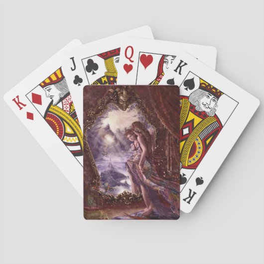 Een dame in de Mirror-speelkaarten Pokerkaarten (Achterkant)