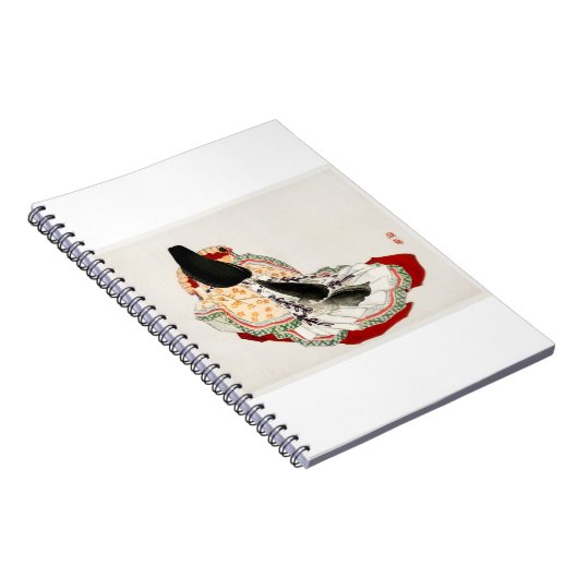 Een dame in een kimono door Kono Bairei Notitieboek (Rechterzijde)