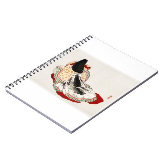 Een dame in een kimono door Kono Bairei Notitieboek (Linkerzijde)