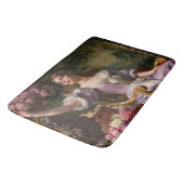 Een dame in een Lila dress met bloemen Badmat (Gekanteld)