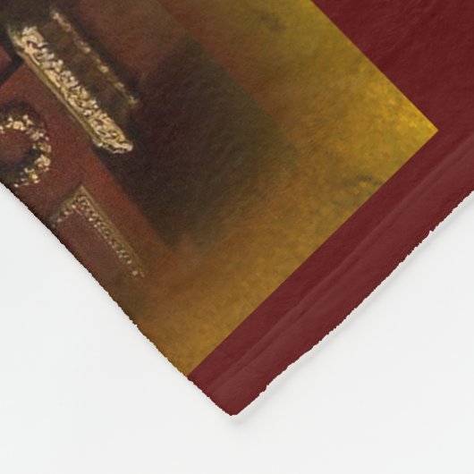 Een dame in een Lila dress met bloemen Fleece Deken (Hoek)