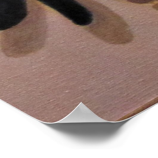 Een dame in parelhoenders poster (Hoek)