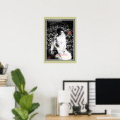 Een dame-in-wachten poster (Thuiskantoor)