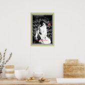 Een dame-in-wachten poster (Keuken)