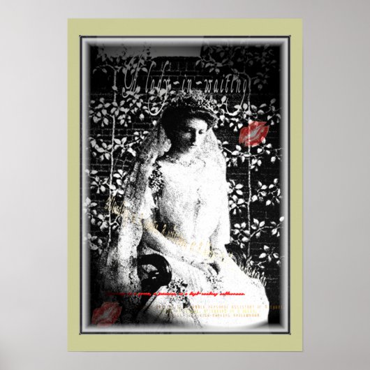 Een dame-in-wachten poster (Voorkant)