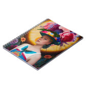 Een dame met een pet voor de blote zon notitieboek (Linkerzijde)