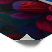 Een dame met een pet voor de blote zon poster (Hoek)