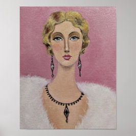 Een dame met grijze ogen/Poster Poster