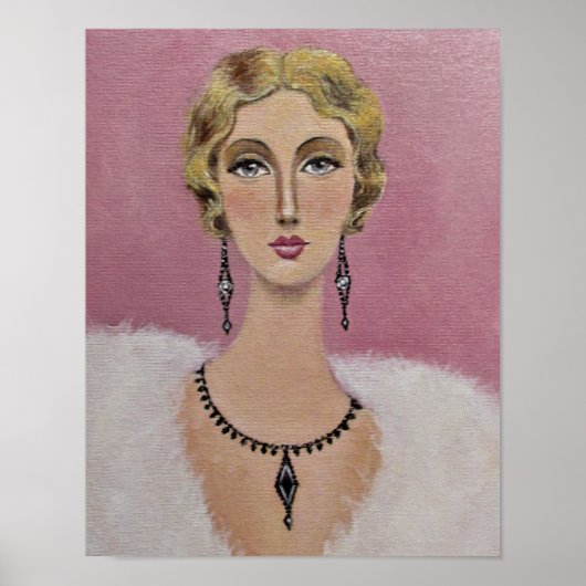 Een  dame met grijze ogen/Poster Poster (Voorkant)