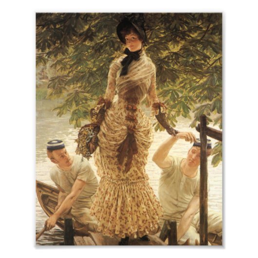 Een dame op de Theems Foto Afdruk (Voorkant)