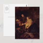 Een dameswijn uit Barrel van Gabriel Metsu Briefkaart (Voorkant / Achterkant)