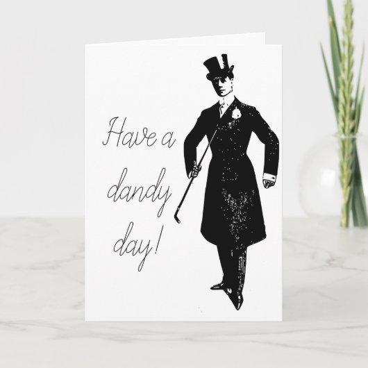 Een Dandy Day verjaardagswens Retro Kaart (Voorkant)