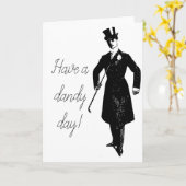 Een Dandy Day verjaardagswens Retro Kaart (Gele Bloem)