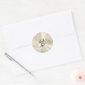 Een "DANK JEWEL" sticker. Ronde Sticker (Envelop)