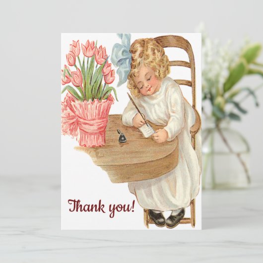 Een Dank u Nota Bedankkaart (Staand voorkant)