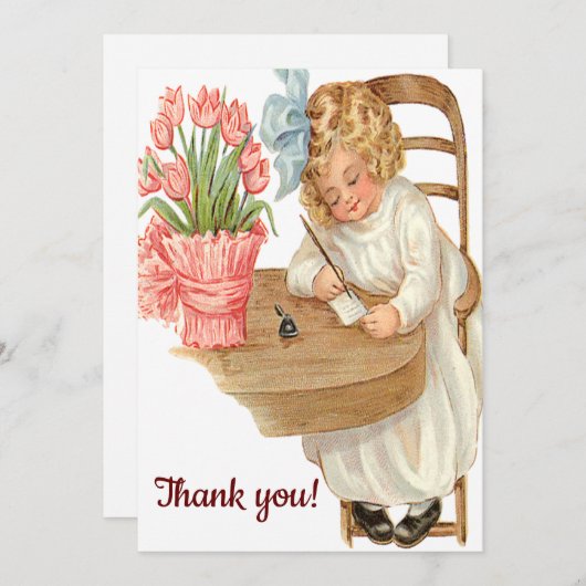 Een Dank u Nota Bedankkaart (Voorkant / Achterkant)