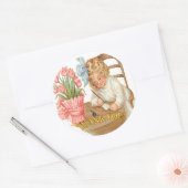 Een  Dank u Nota Ronde Sticker (Envelop)