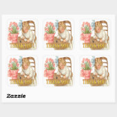 Een  Dank u Nota Vierkante Sticker (Vel)