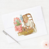 Een  Dank u Nota Vierkante Sticker (Envelop)