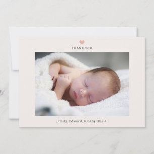 Een Dankbaar Hart Baby Shower Foto Bedankkaart