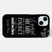 Een dankbaar hart, Witte tekst Motivatie Case-Mate iPhone Case (Achterkant (horizontaal))