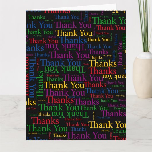 Een dankbaar Type dankuwel Te zeggen Bedankkaart (Voorkant)