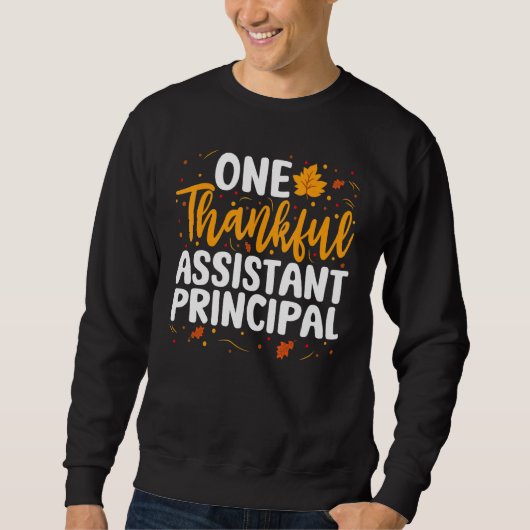 Eén dankbare assistent hoofdHerfst Thanksgiving Trui (Voorkant)