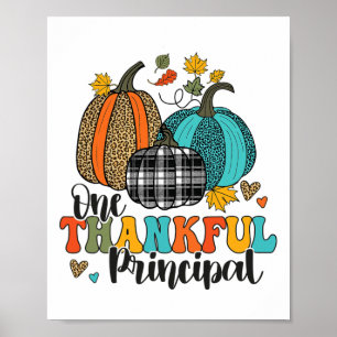 Een dankbare basisschool pompoenen Thanksgiving Poster