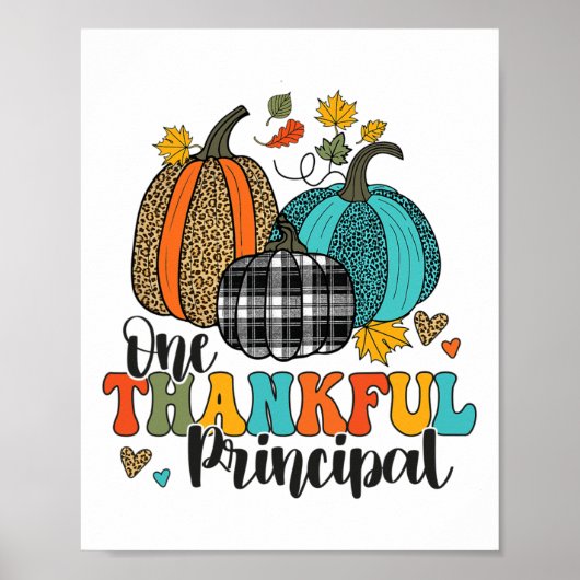 Een dankbare basisschool pompoenen Thanksgiving Poster (Voorkant)