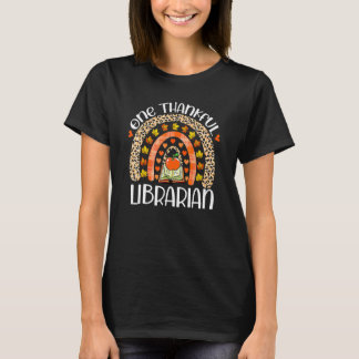 Een Dankbare Bibliothecaris Herfst Bibliothecaris T-shirt