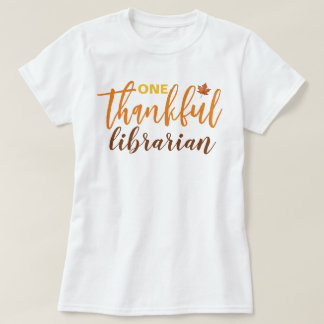 Eén Dankbare Bibliothecaris Thanksgiving T-shirt