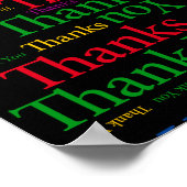 Een dankbare boodschap om u zo hartelijk te bedank poster (Hoek)