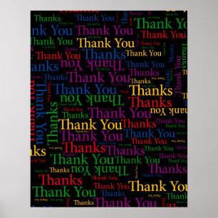 Een dankbare boodschap om u zo hartelijk te bedank poster