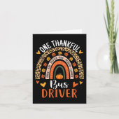 Een dankbare buschauffeur Thanksgiving herfst scho Kaart (Voorkant)