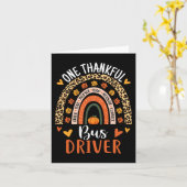 Een dankbare buschauffeur Thanksgiving herfst scho Kaart (Gele Bloem)