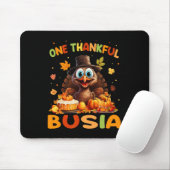 Een dankbare Busia Graphic Herfst Thanksgiving Muismat (Met muis)