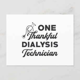 Eén dankbare dialyse technicus nefrologie verpleeg briefkaart
