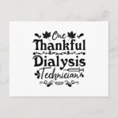 Eén Dankbare Dialyse Technicus Nephrologie Tech Briefkaart (Voorkant)