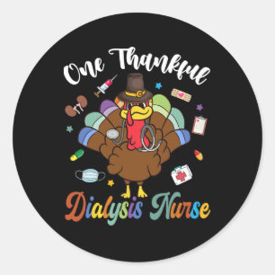 Een dankbare dialyseverpleegkundige Turkije Happy Ronde Sticker