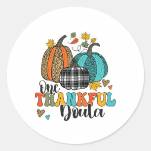 Een Dankbare Doula Verloskundige Geboorte Verpleeg Ronde Sticker