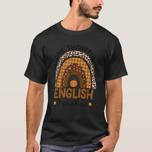 Een dankbare Engelse leraar Rainbow Leopard bedank T-shirt (Voorkant)