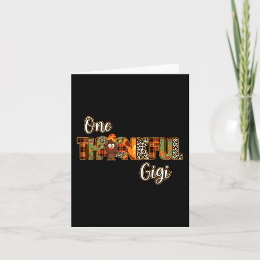 Een dankbare Gigi kalkoen gezegend Gigi pompoen da Kaart (Voorkant)
