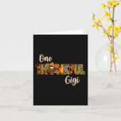 Een dankbare Gigi kalkoen gezegend Gigi pompoen da Kaart (Gele Bloem)