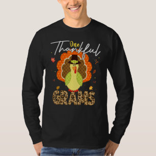 Eén Dankbare Grams Gobble Kalkoen Herfst Eland Dan T-shirt