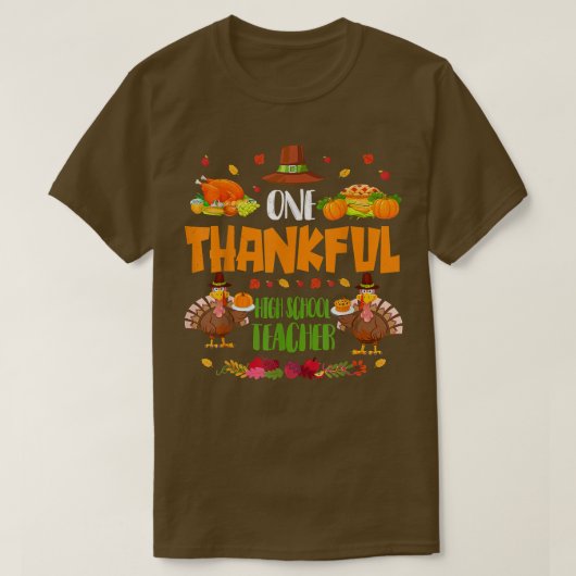 Een dankbare Herfst van de middelbare school herfs T-shirt (Design voorkant)